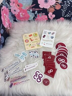 Large Poshmark Logo and Event Stickers Swag Poshfest Bundle Lot Set